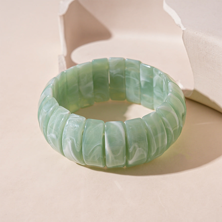 Splicing Marble Acrylic Bracelet — bracelet, view 5