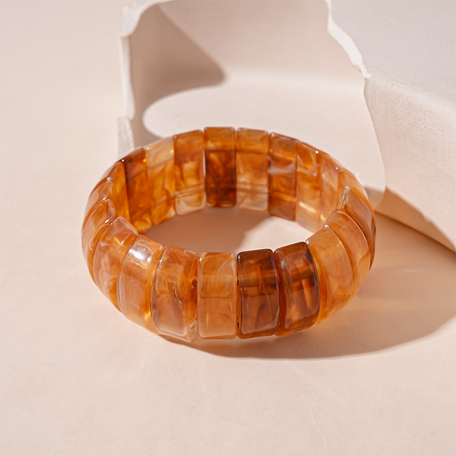 Splicing Marble Acrylic Bracelet — bracelet, view 6