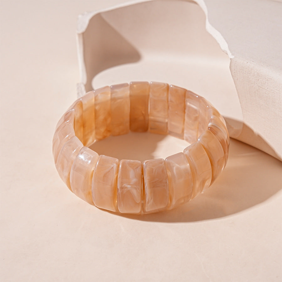 Splicing Marble Acrylic Bracelet — bracelet, view 7