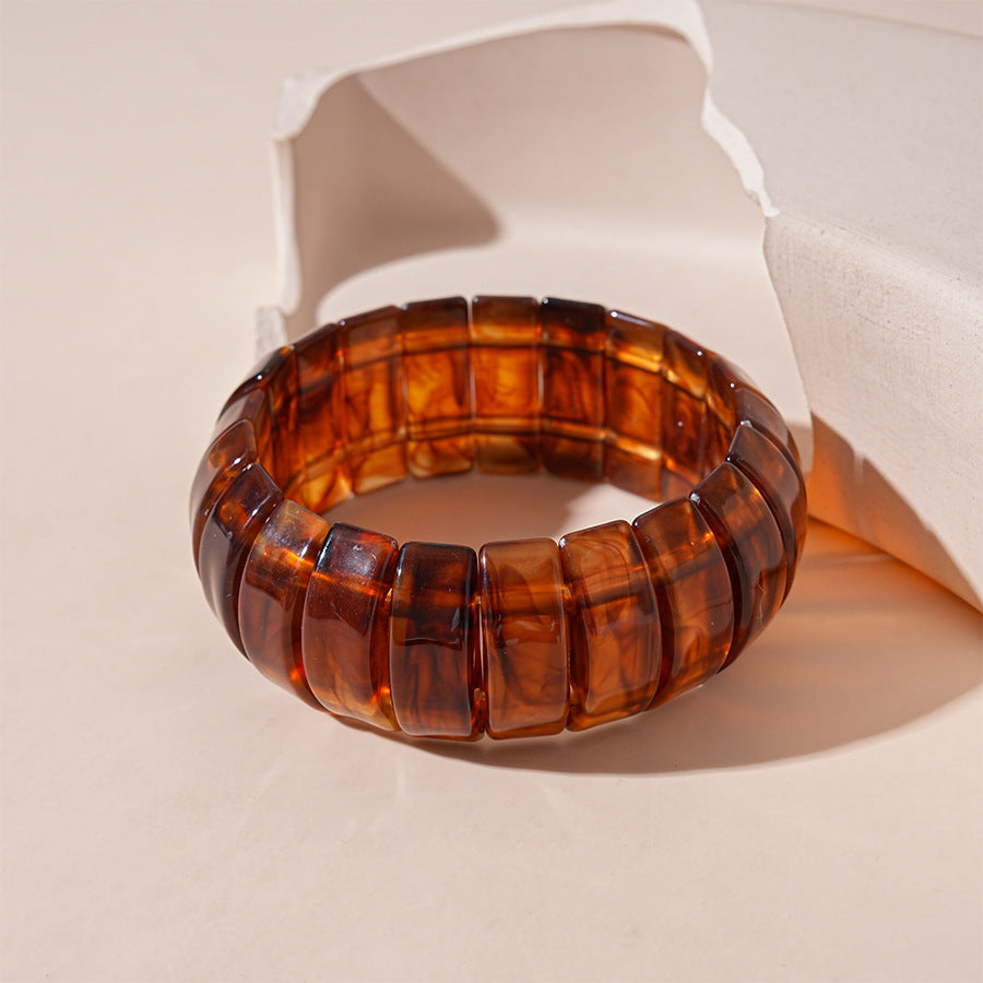 Splicing Marble Acrylic Bracelet — bracelet, view 8