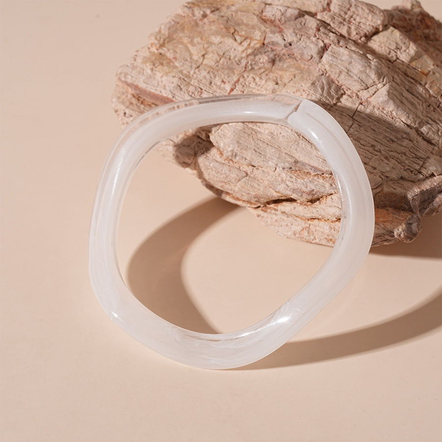 Wave-Edged Acrylic Bracelet — bracelet, view 3