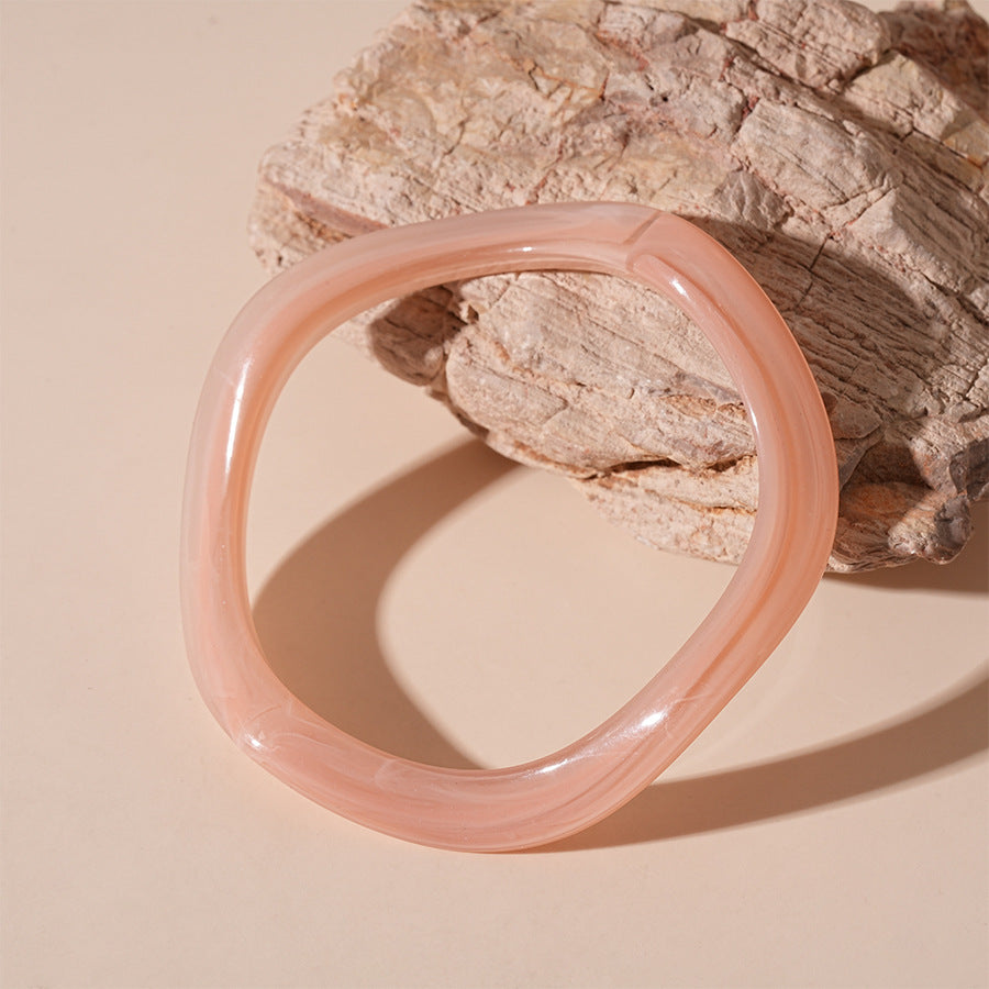 Wave-Edged Acrylic Bracelet — bracelet, view 5