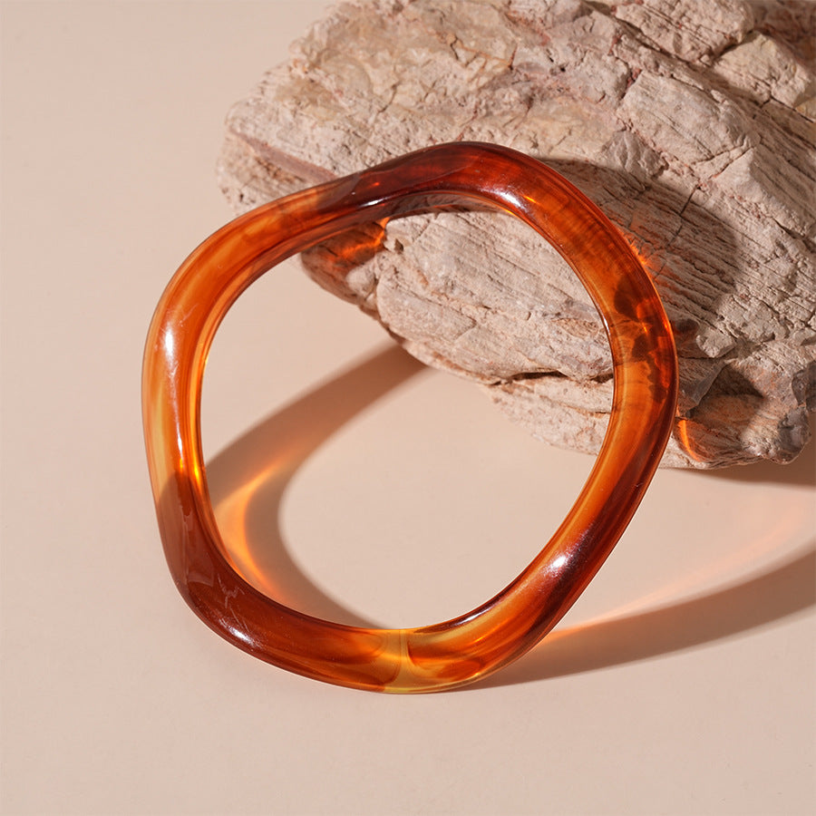 Wave-Edged Acrylic Bracelet — bracelet, view 7