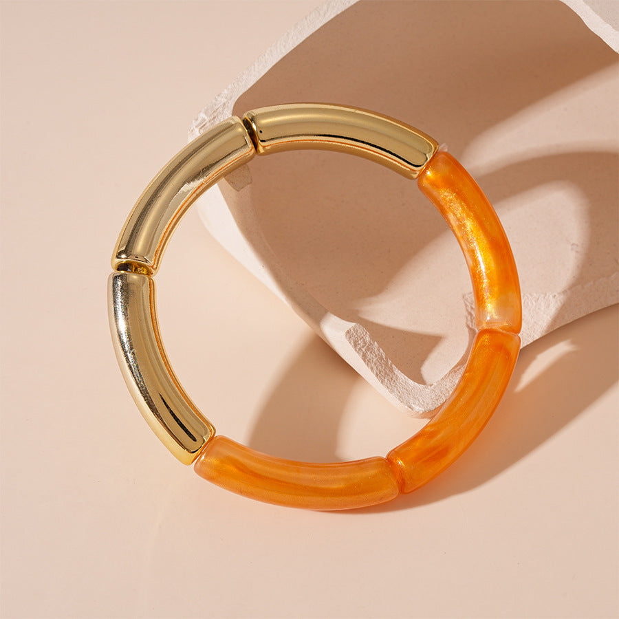Marbled Acrylic Splicing Bracelet — bracelet, view 5