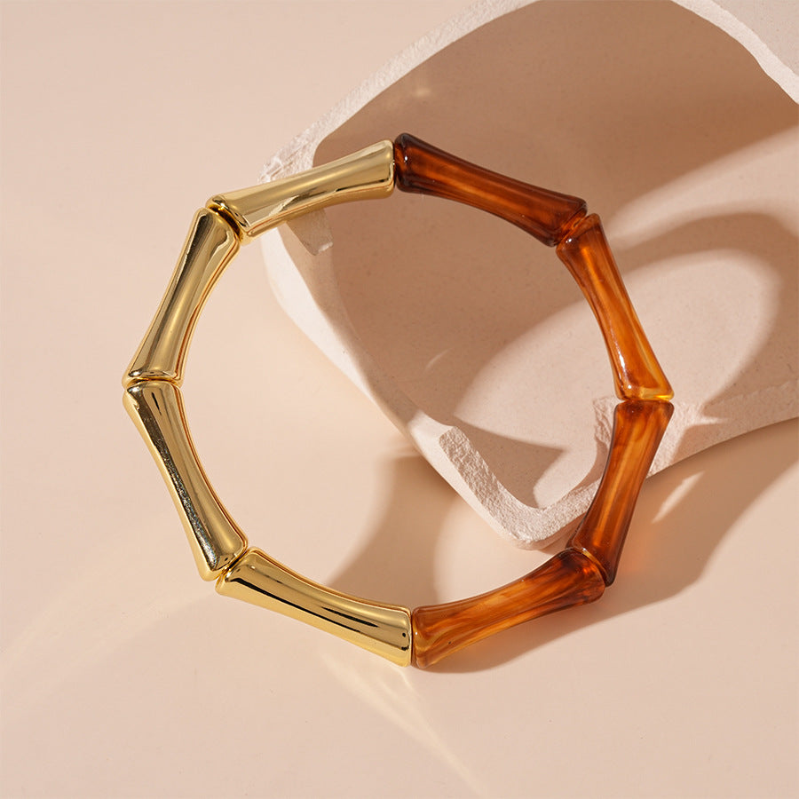 Marbled Acrylic Splicing Bracelet — bracelet, view 6
