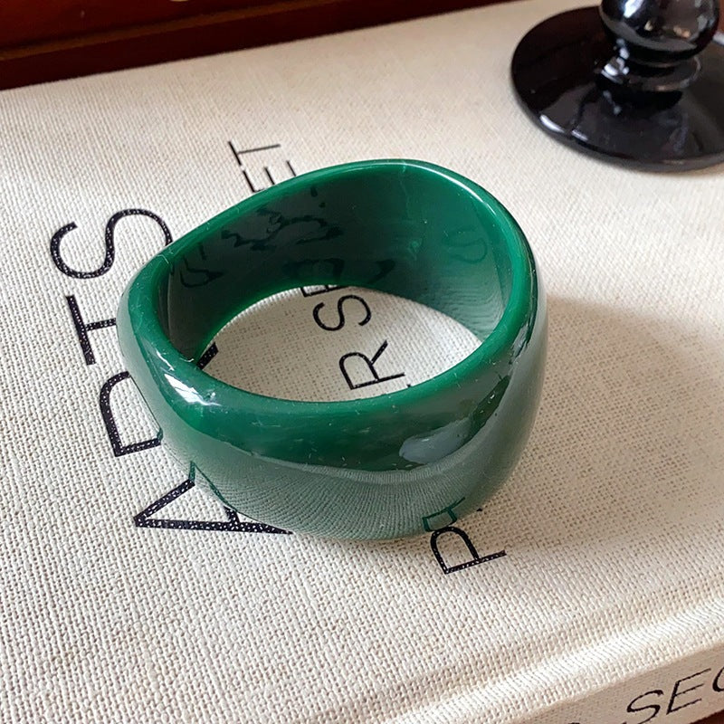 Multicolour Wide Acrylic Bracelet — bracelet, view 3