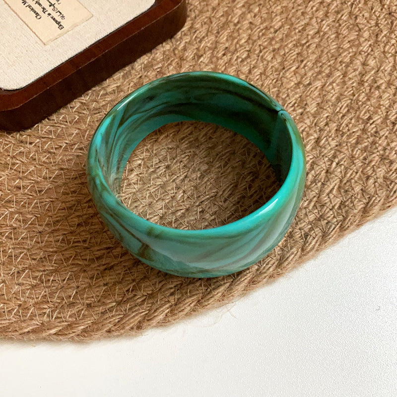 Multicolour Wide Acrylic Bracelet — bracelet, view 6