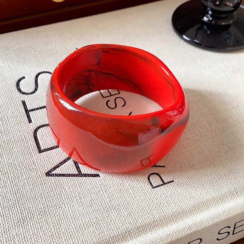 Multicolour Wide Acrylic Bracelet — bracelet, view 8
