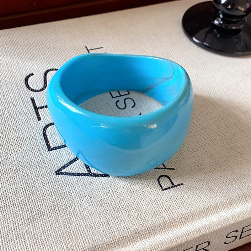 Multicolour Wide Acrylic Bracelet — bracelet, view 9