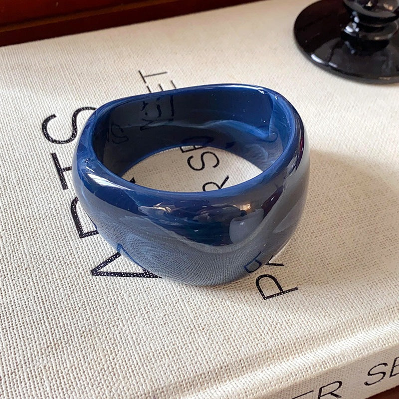 Multicolour Wide Acrylic Bracelet — bracelet, view 12