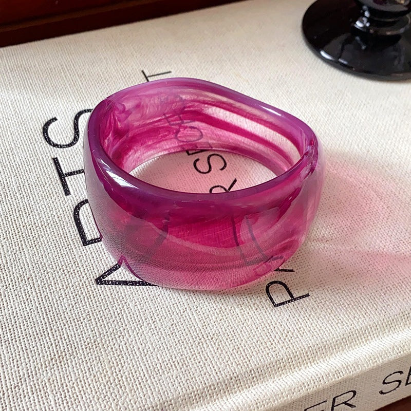 Multicolour Wide Acrylic Bracelet — bracelet, view 13