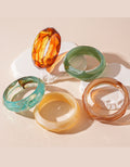 Striped Geometric Acrylic Bangle — bracelet