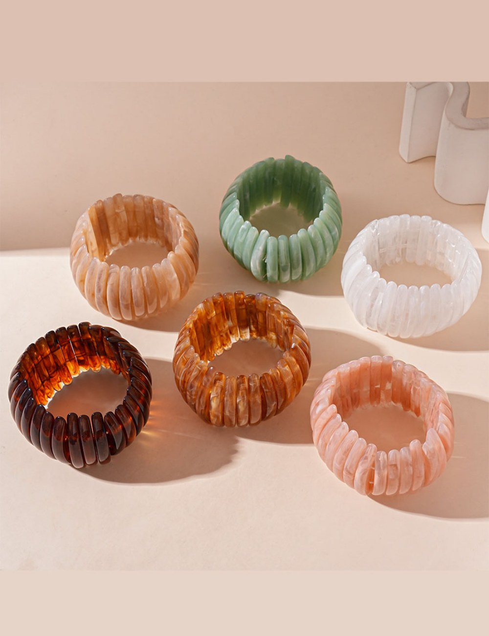 Swoosh Circle Acrylic Bangle — bracelet