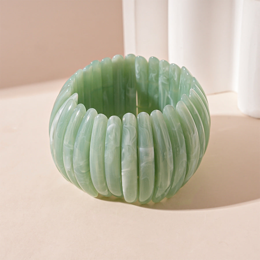 Swoosh Circle Acrylic Bangle — bracelet, view 5