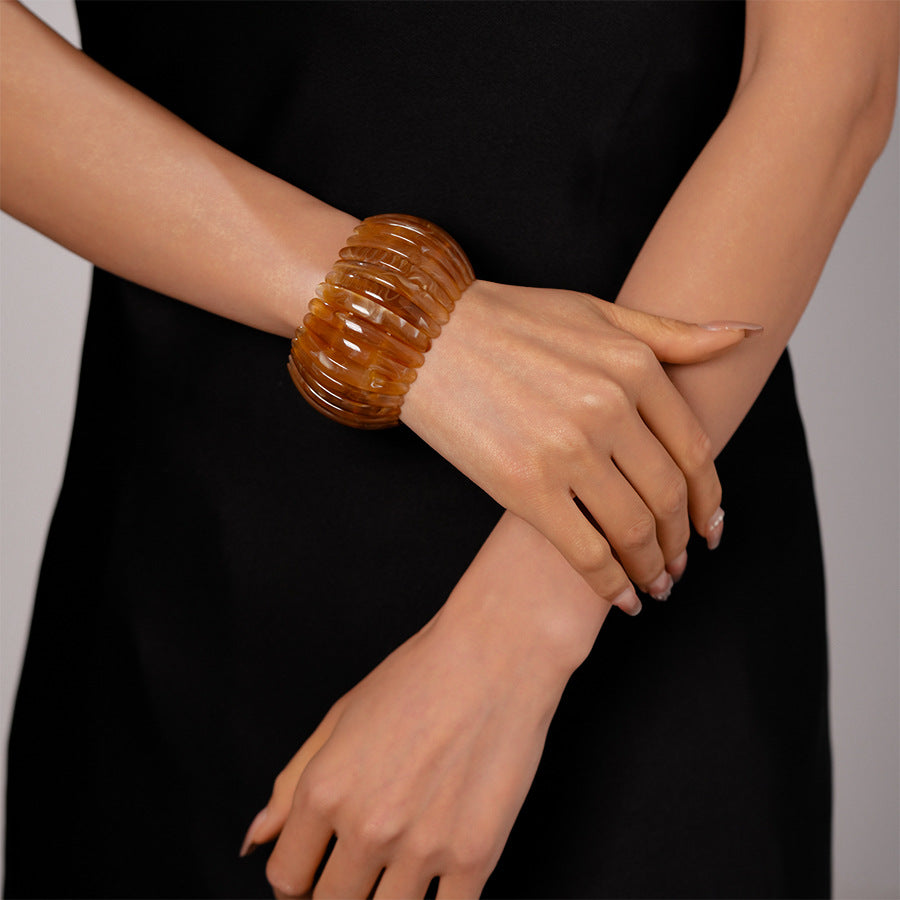 Swoosh Circle Acrylic Bangle — bracelet, view 9