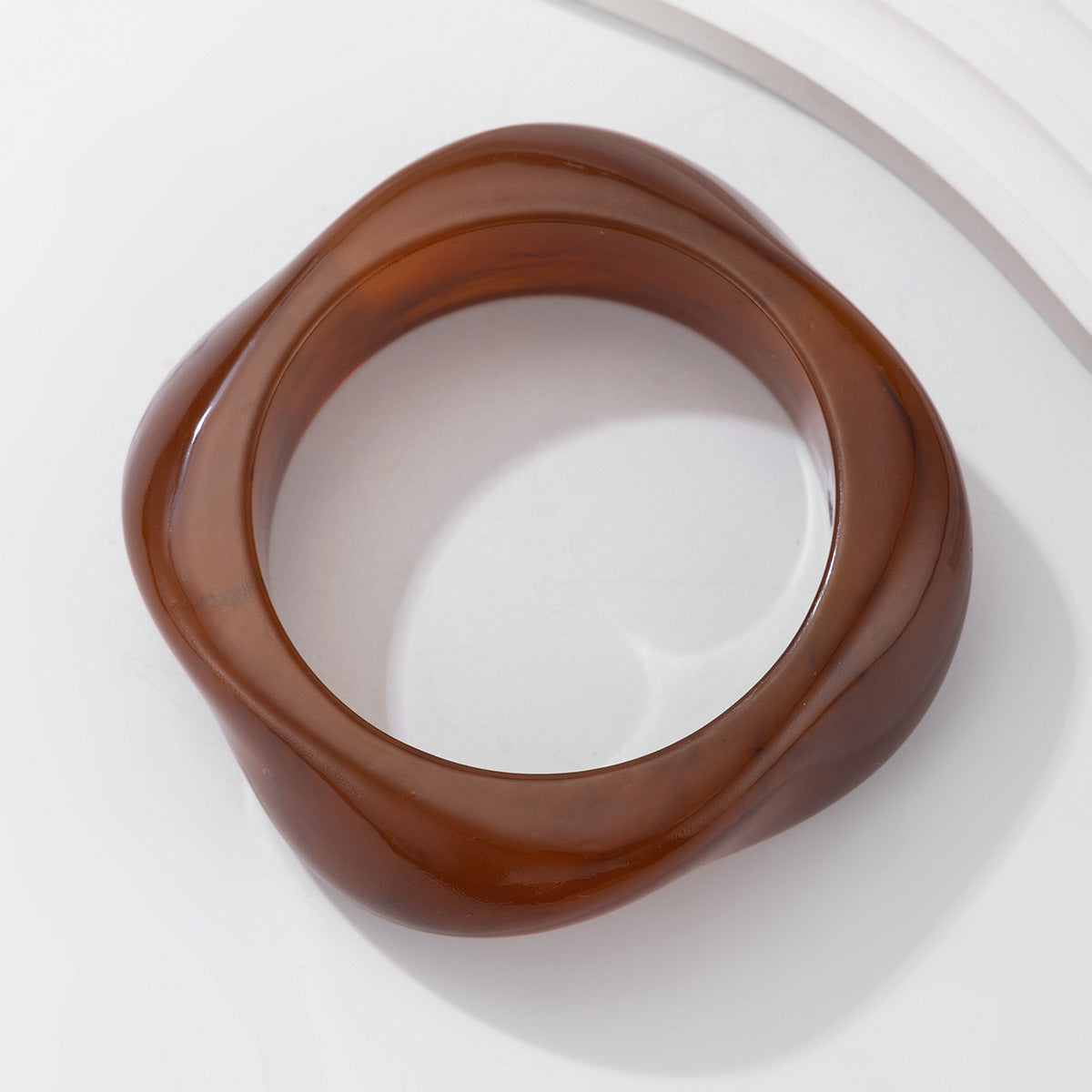Chunky Translucent Geometric Bangle — bracelet, view 5
