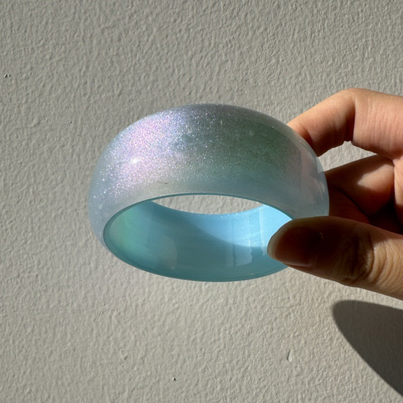 Shimmer Geometric Resin Bangle — bracelet, view 3
