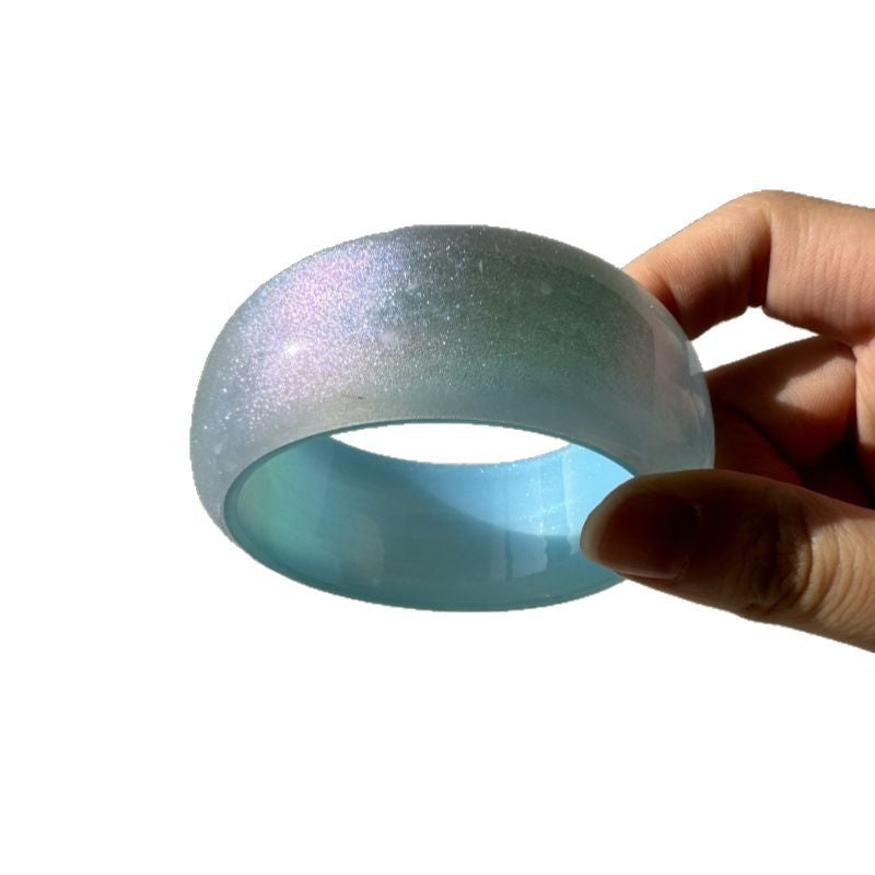 Shimmer Geometric Resin Bangle — bracelet, view 4
