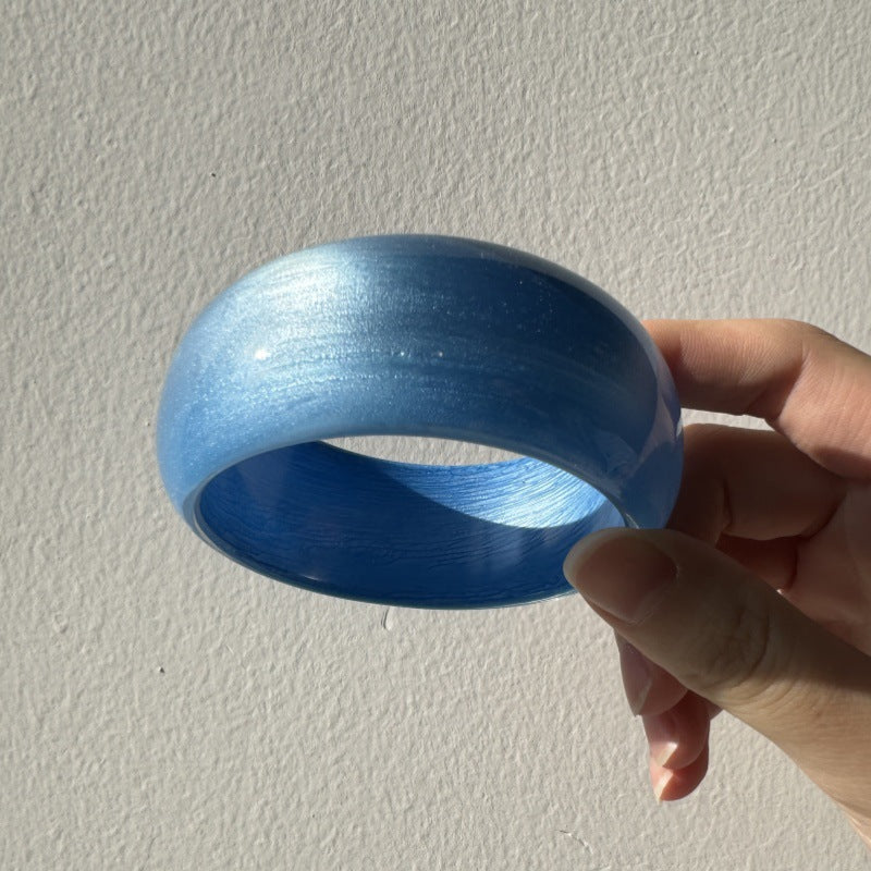 Shimmer Geometric Resin Bangle — bracelet, view 6