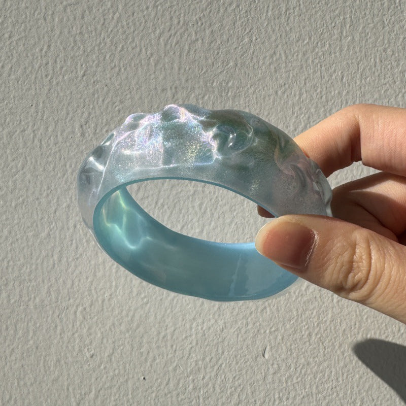 Shimmer Geometric Resin Bangle — bracelet, view 8