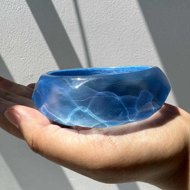 Shimmer Geometric Resin Bangle — bracelet, view 9