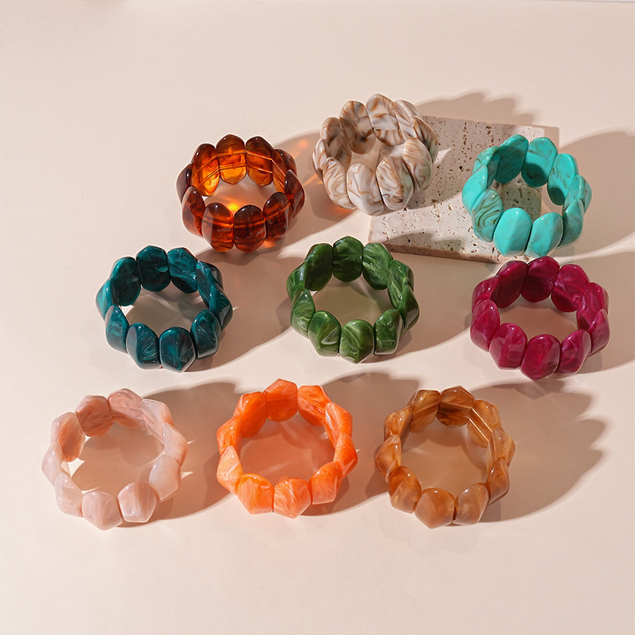 Spliced Acrylic Wide Bangle — bracelet, view 2