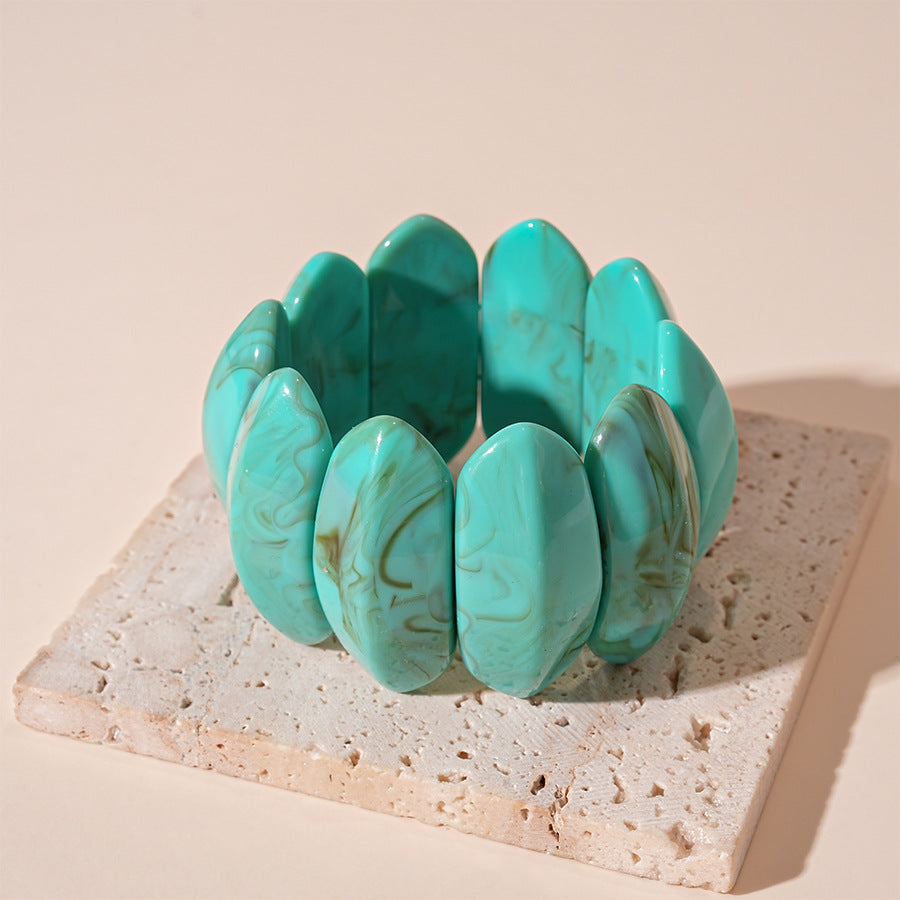 Spliced Acrylic Wide Bangle — bracelet, view 3