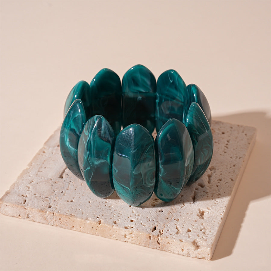 Spliced Acrylic Wide Bangle — bracelet, view 4