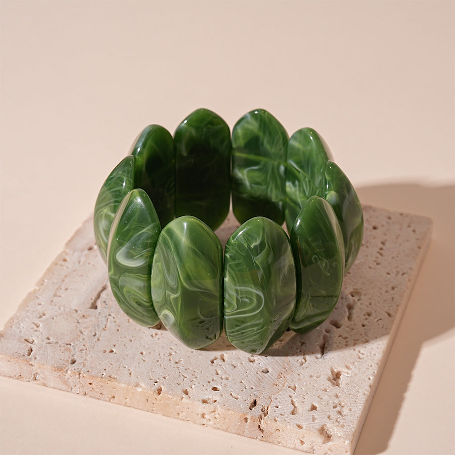 Spliced Acrylic Wide Bangle — bracelet, view 6