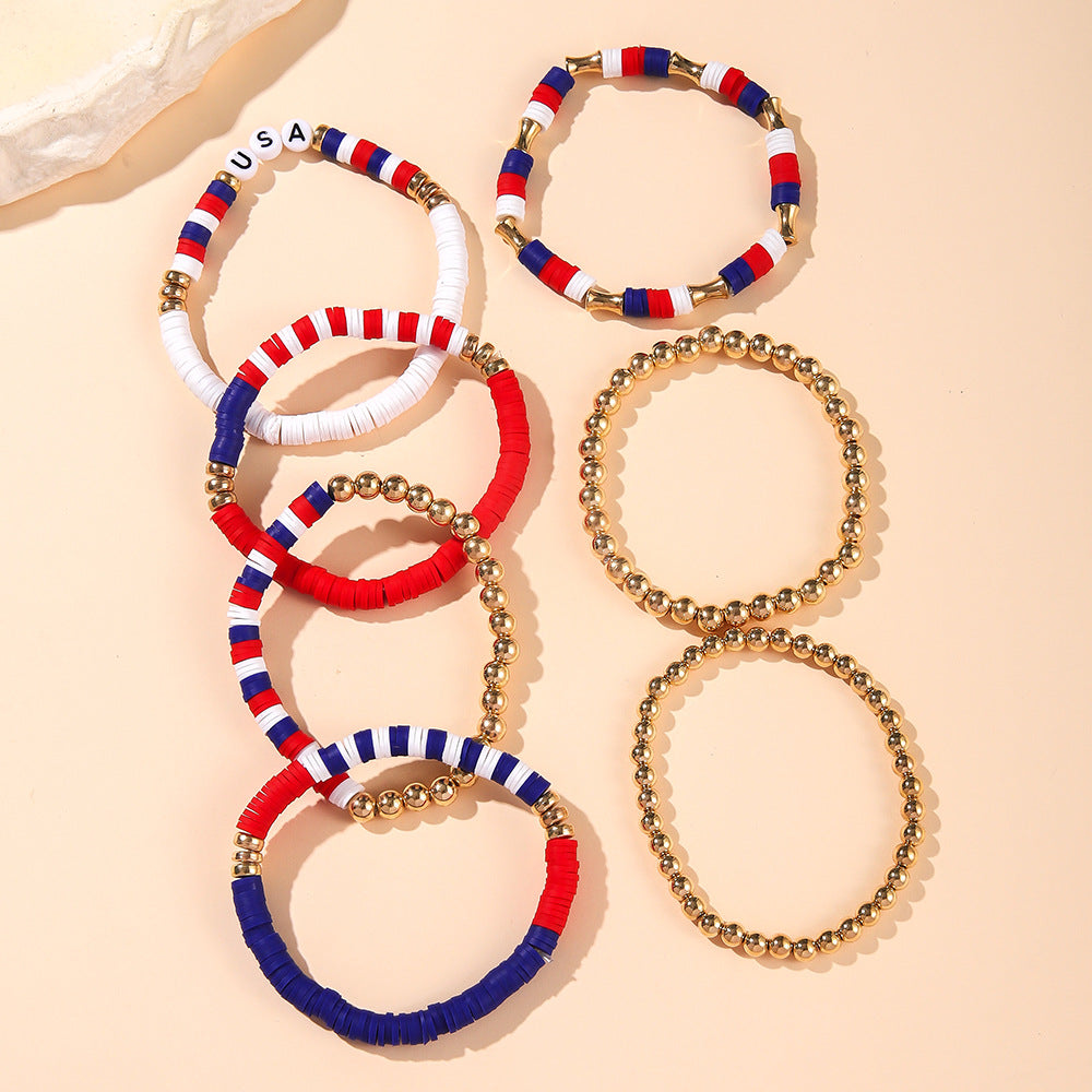 USA Letter Stretch Bracelet — bracelet, view 3