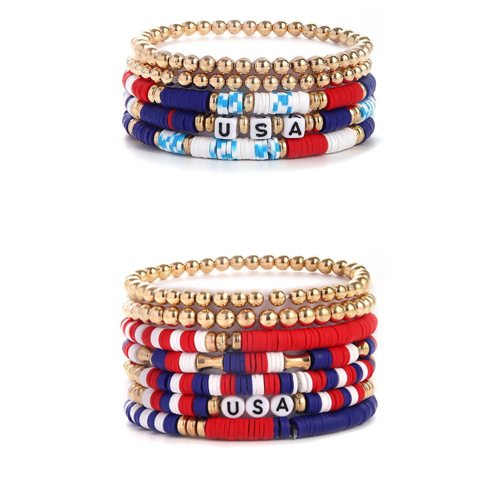 USA Letter Stretch Bracelet — bracelet, view 5