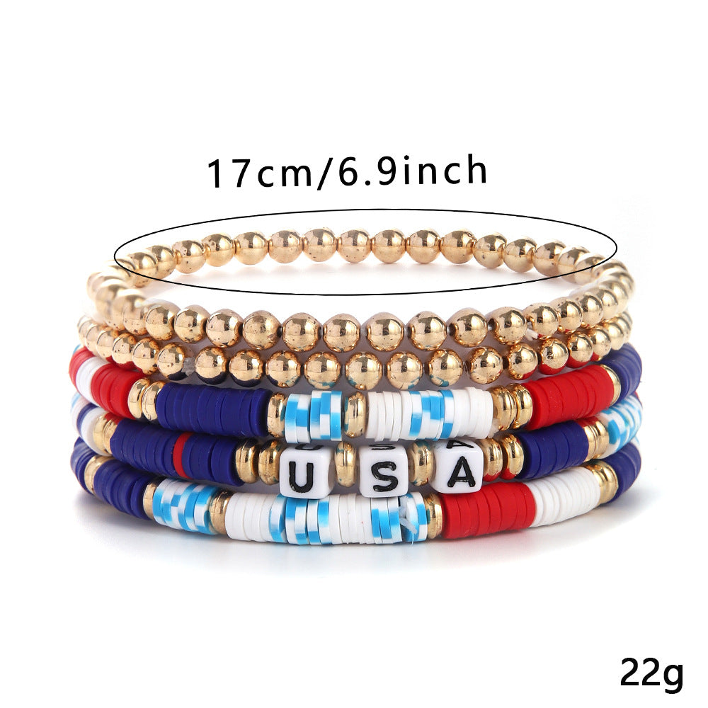 USA Letter Stretch Bracelet — bracelet, view 8