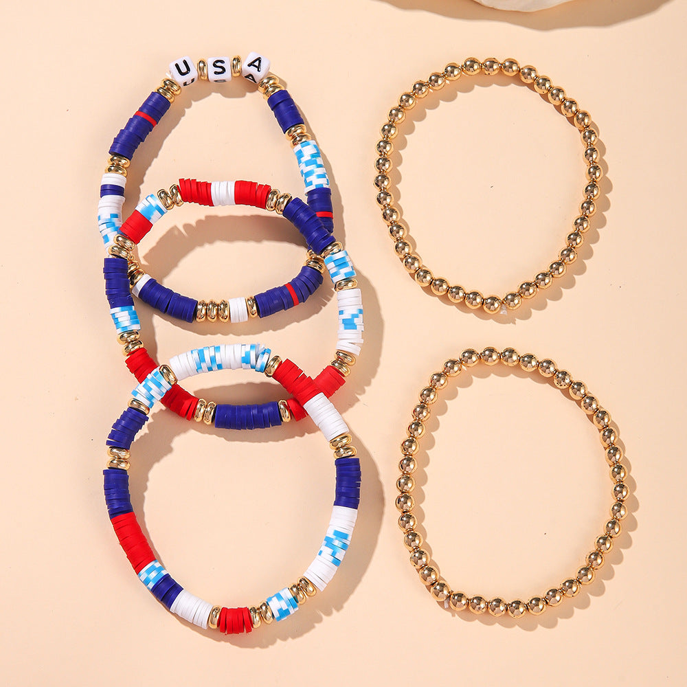 USA Letter Stretch Bracelet — bracelet, view 10