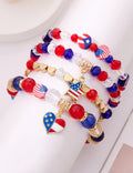 Layered Heart Pendant Bracelet — set bracelet
