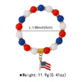 USA Flag Beaded Bracelet — bracelet