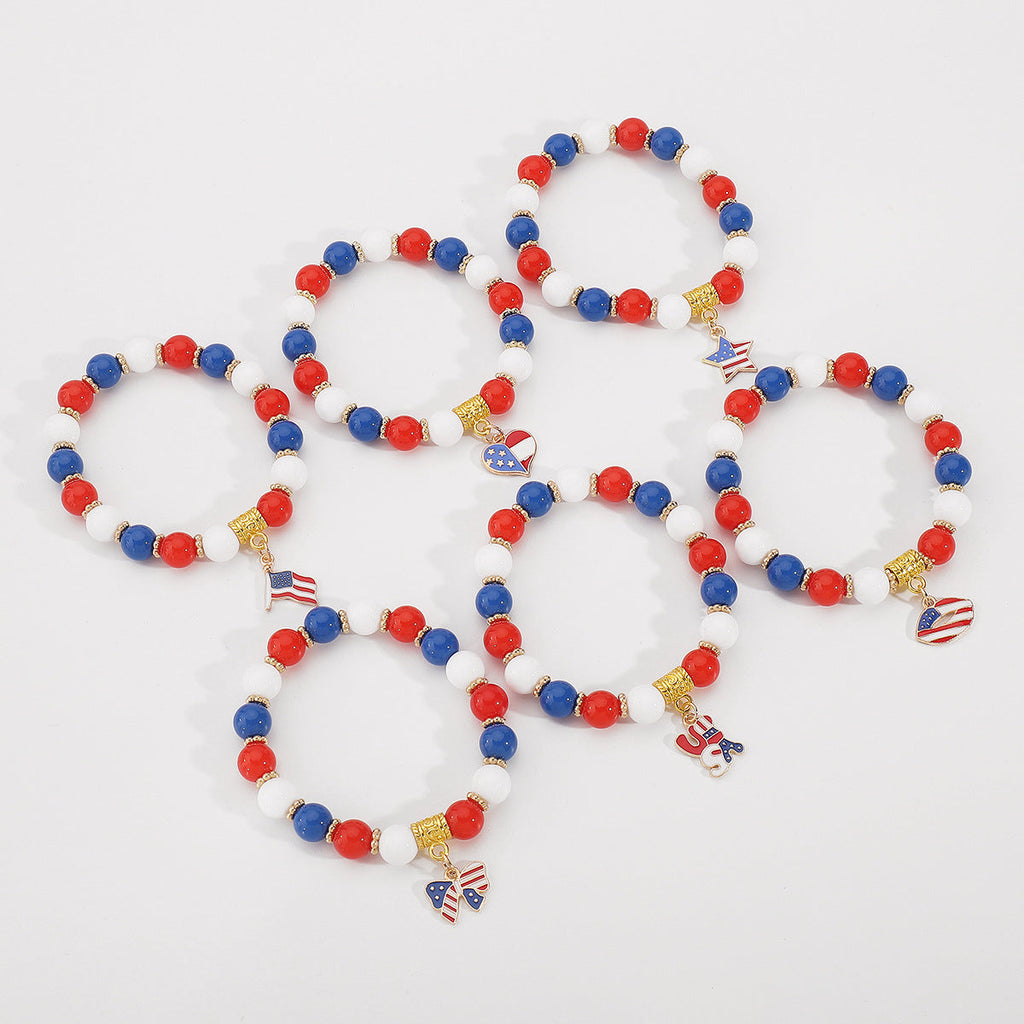 USA Flag Beaded Bracelet — bracelet, view 14