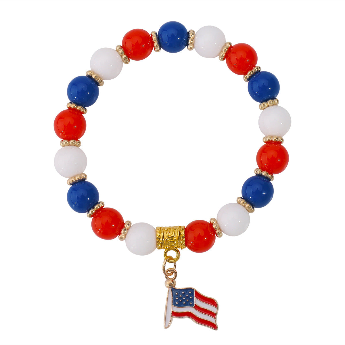 USA Flag Beaded Bracelet — bracelet, view 15