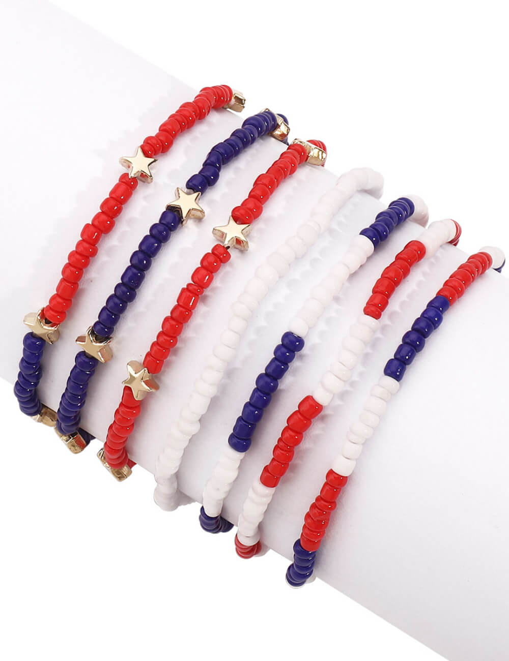 Color Block Layered Bead Bracelet — bracelet