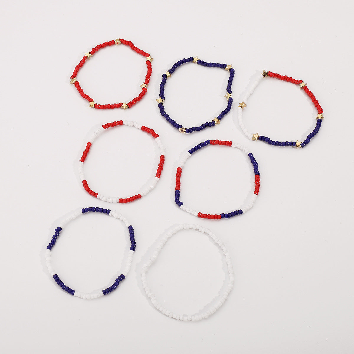 Color Block Layered Bead Bracelet — bracelet, view 4