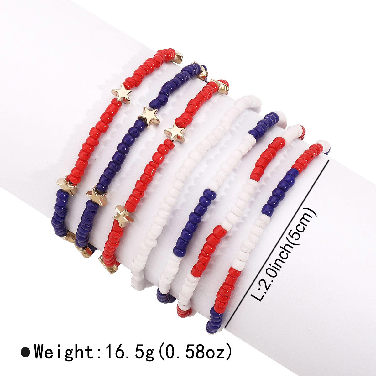 Color Block Layered Bead Bracelet — bracelet, view 5