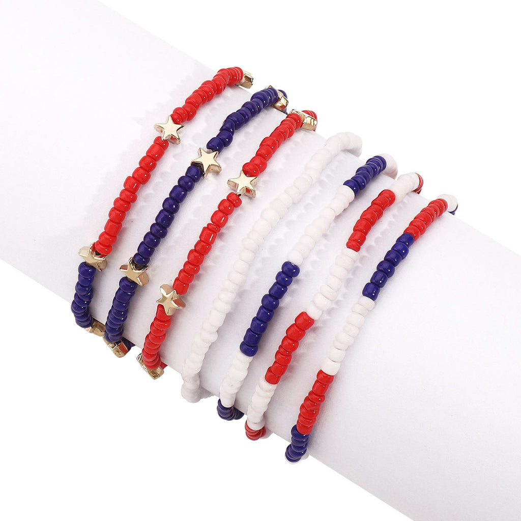 Color Block Layered Bead Bracelet — bracelet, view 6