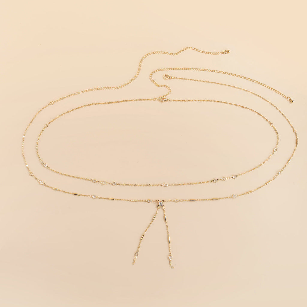 Crystal Tassel Waist Chain — body chain, view 3