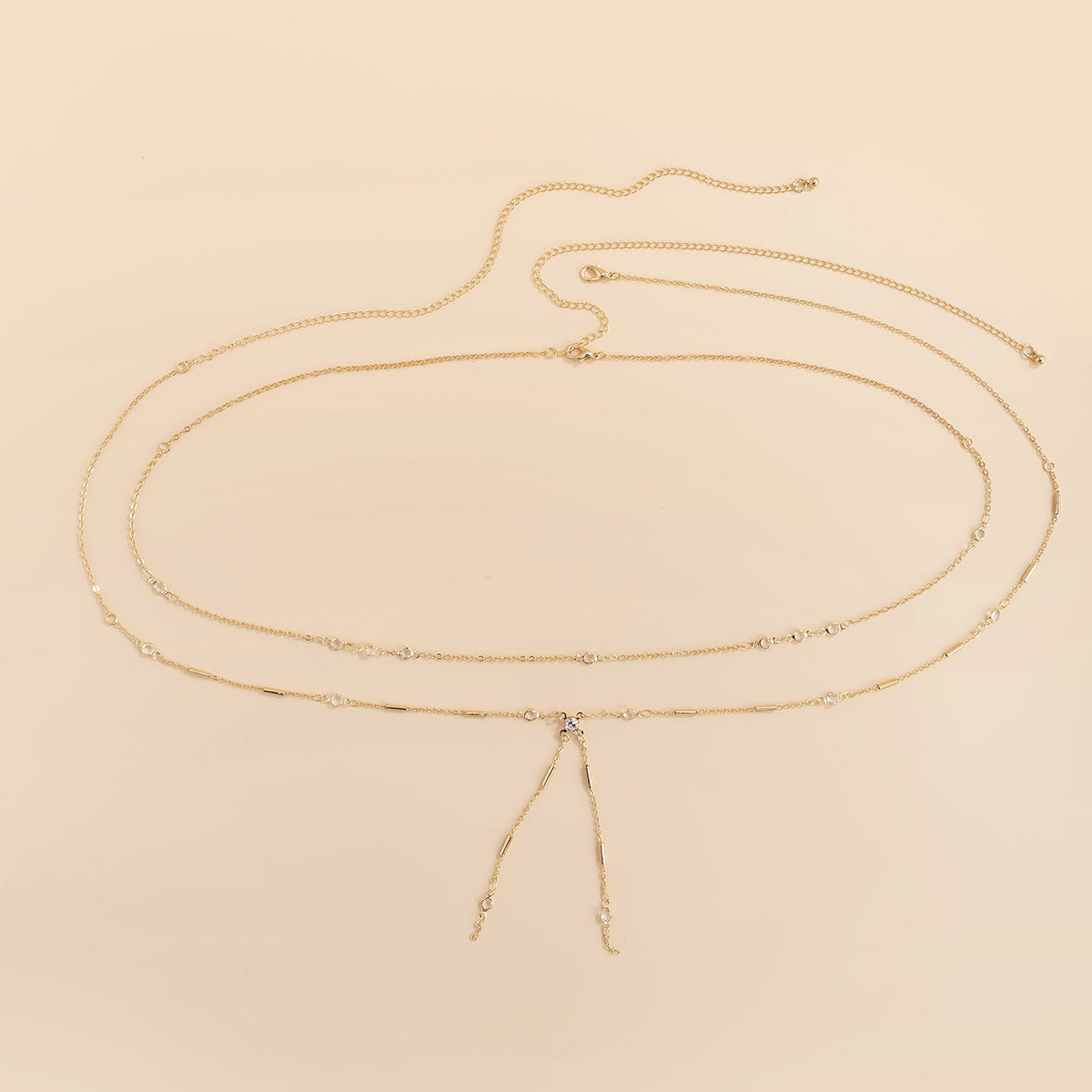 Crystal Tassel Waist Chain — body chain, view 3