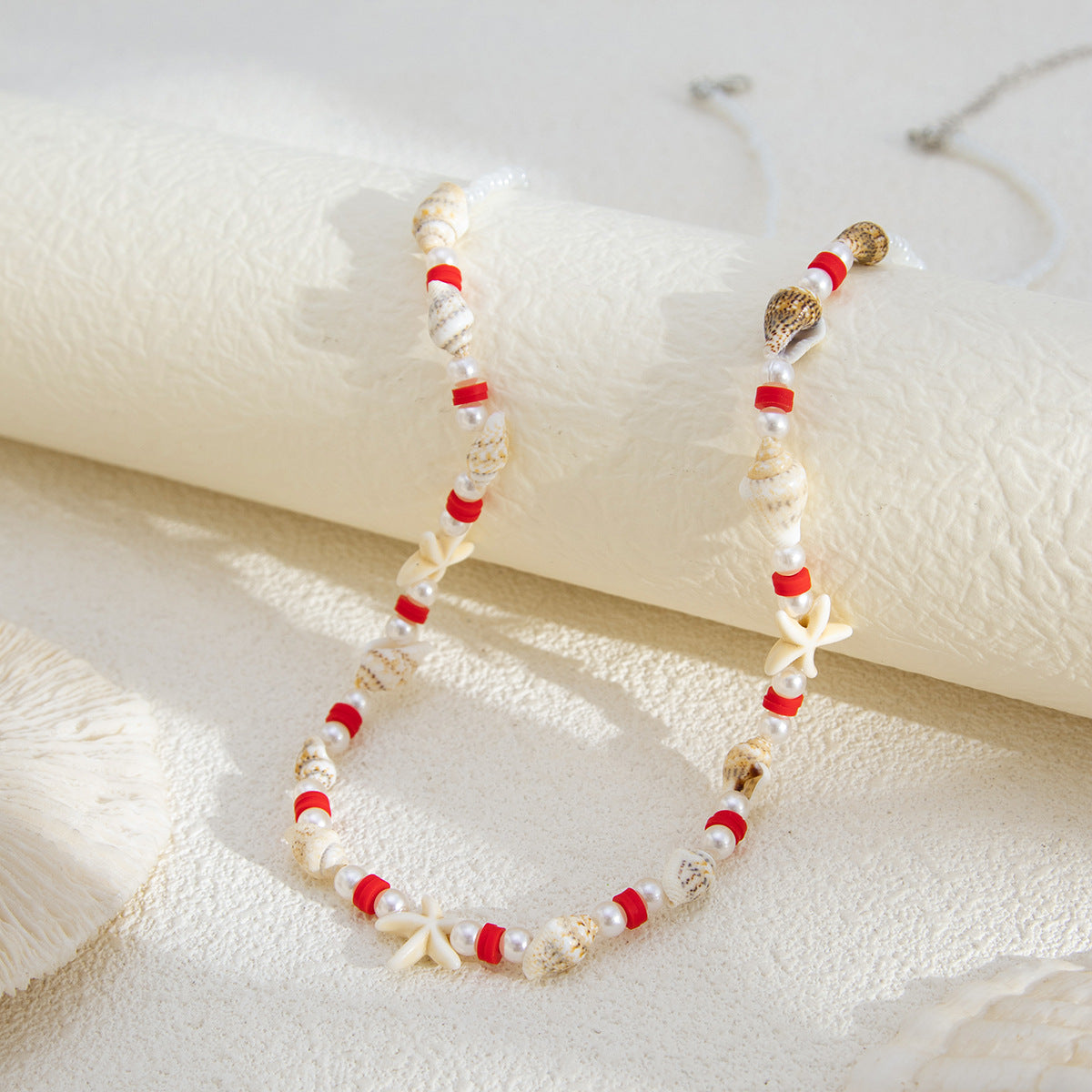 Conch Floral Tassel Waist Chain — body chain, view 5