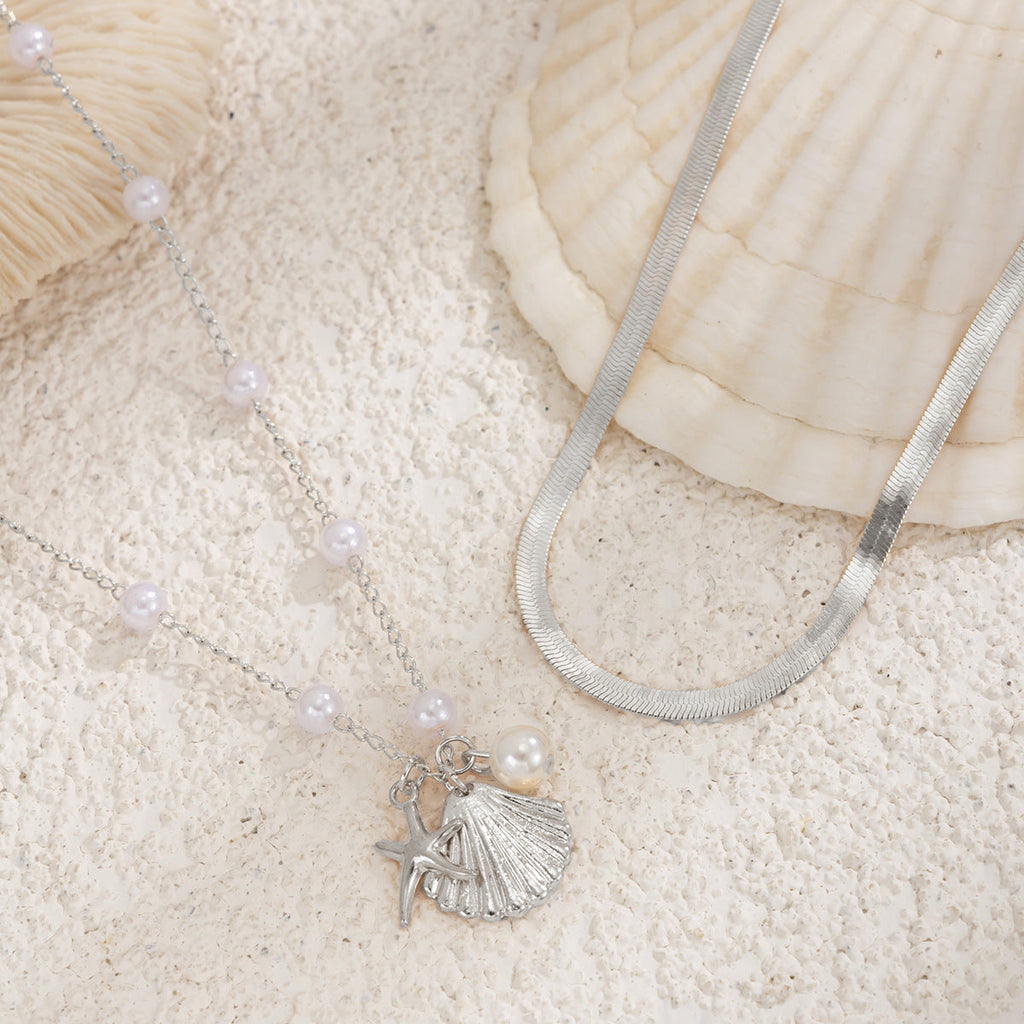 Conch Pendant Pearl Waist Chain — body chain, view 4