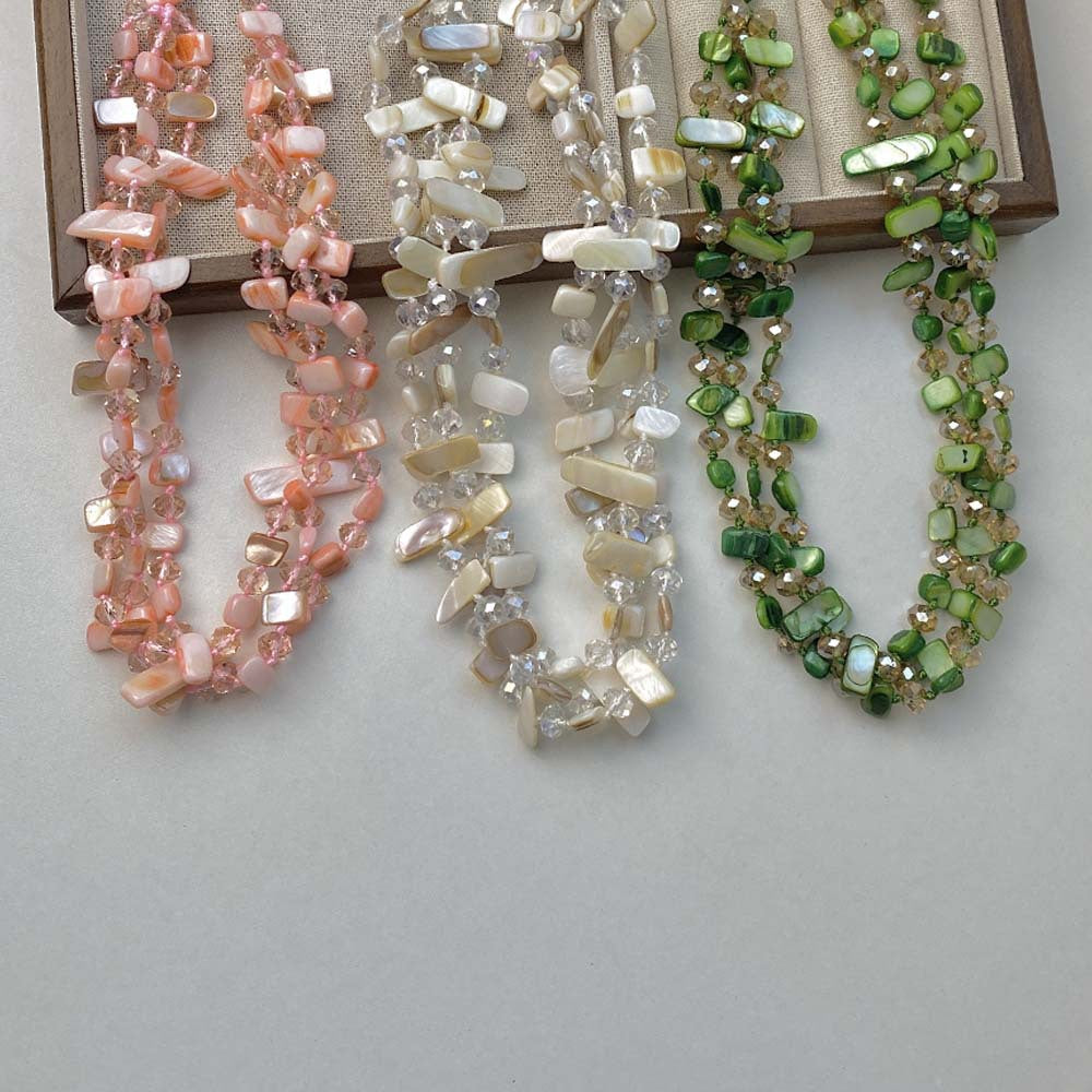 Layered Crystal Necklace — necklace, view 5