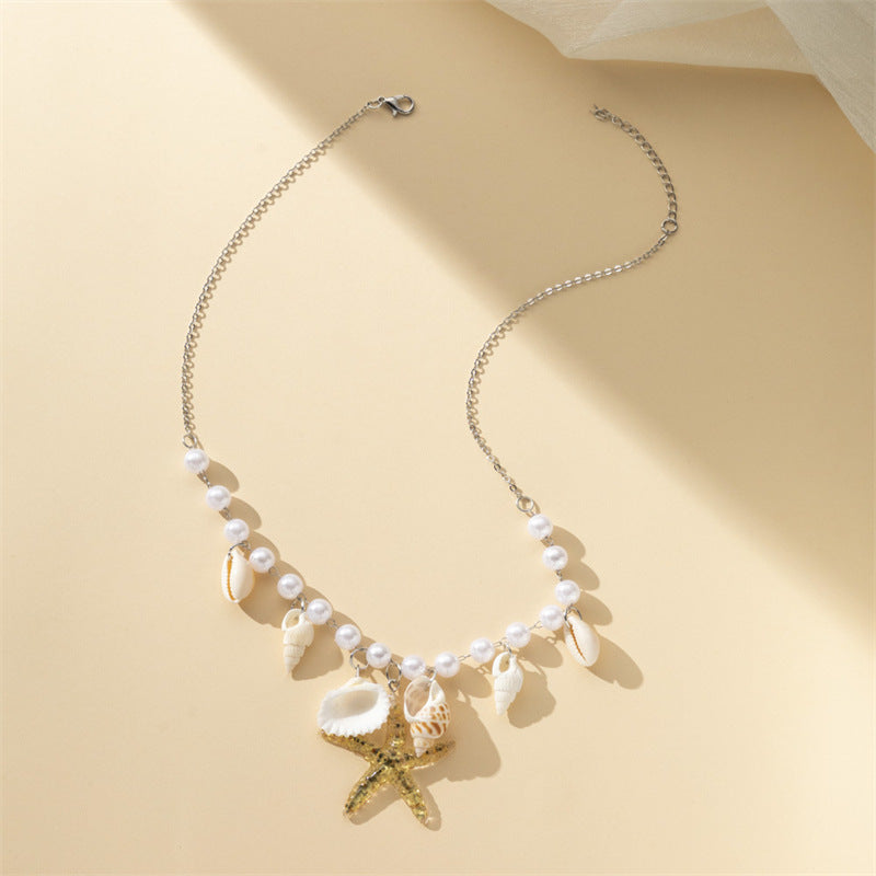 Layered Shell Conch Necklace — necklace, view 5