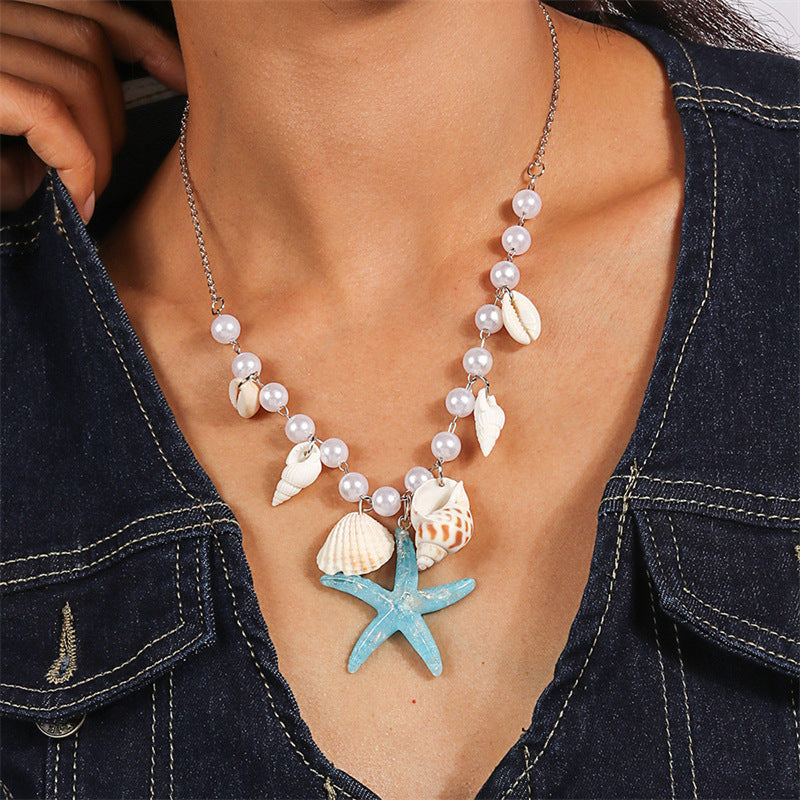 Layered Shell Conch Necklace — necklace, view 9