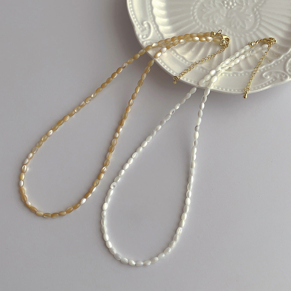Solid Colour Shell Choker — necklace, view 2