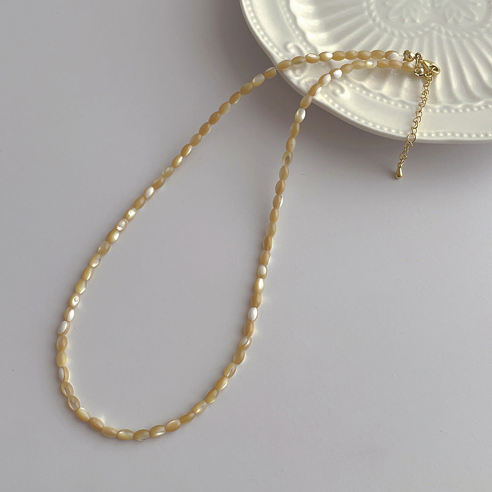 Solid Colour Shell Choker — necklace, view 5